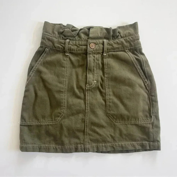 Free People Splendor in the Grass Paperbag Mini Skirt Size 2 EUC - Picture 5 of 9